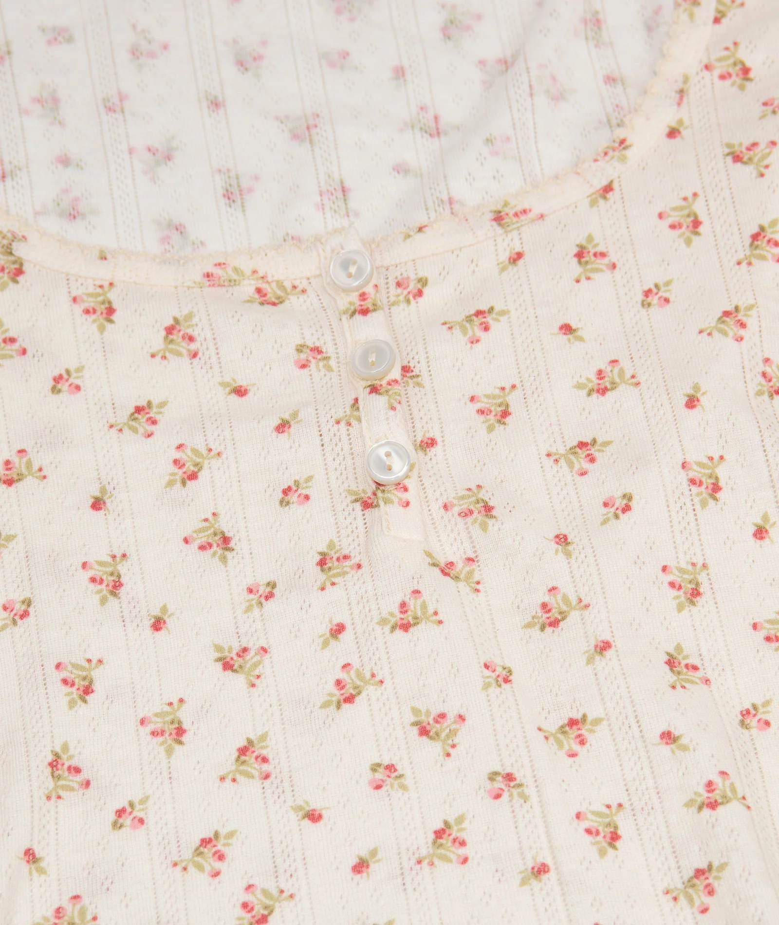 8apart Women Tommie Red Floral Baby Tee - Image 2