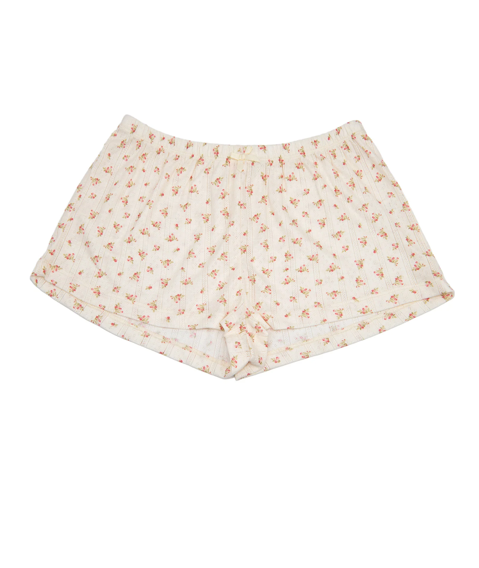 8apart Women Tommie Red Floral Ribbon Bow Shorts