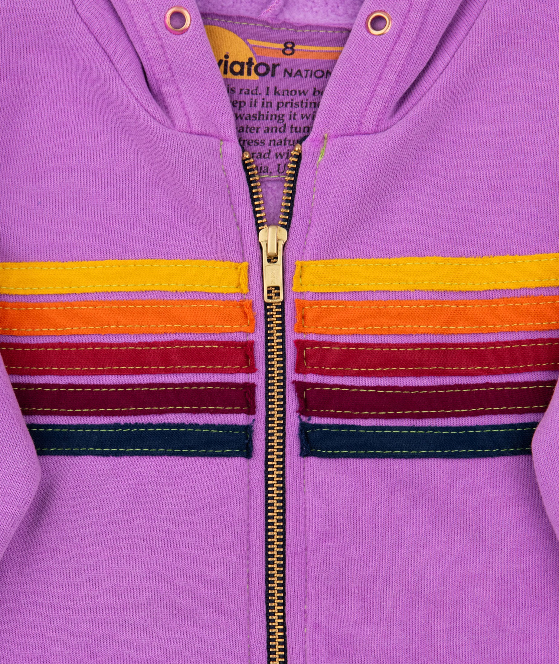 Aviator Nation Kids 5 Stripe Zip Hoodie - Image 10