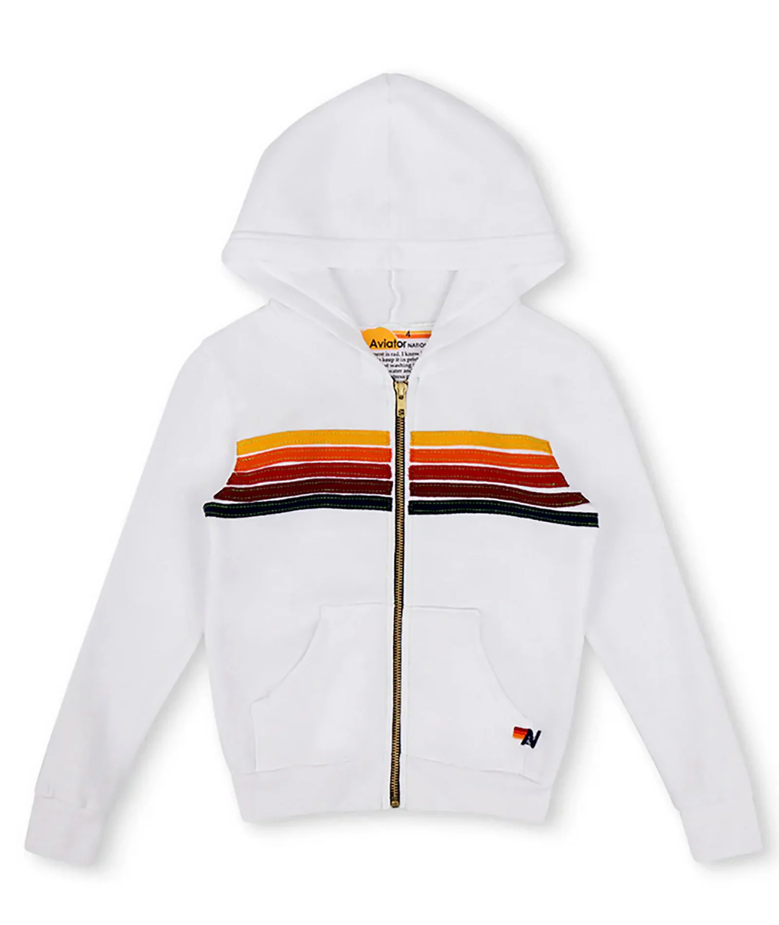 Aviator Nation Kids 5 Stripe Zip Hoodie - Image 6