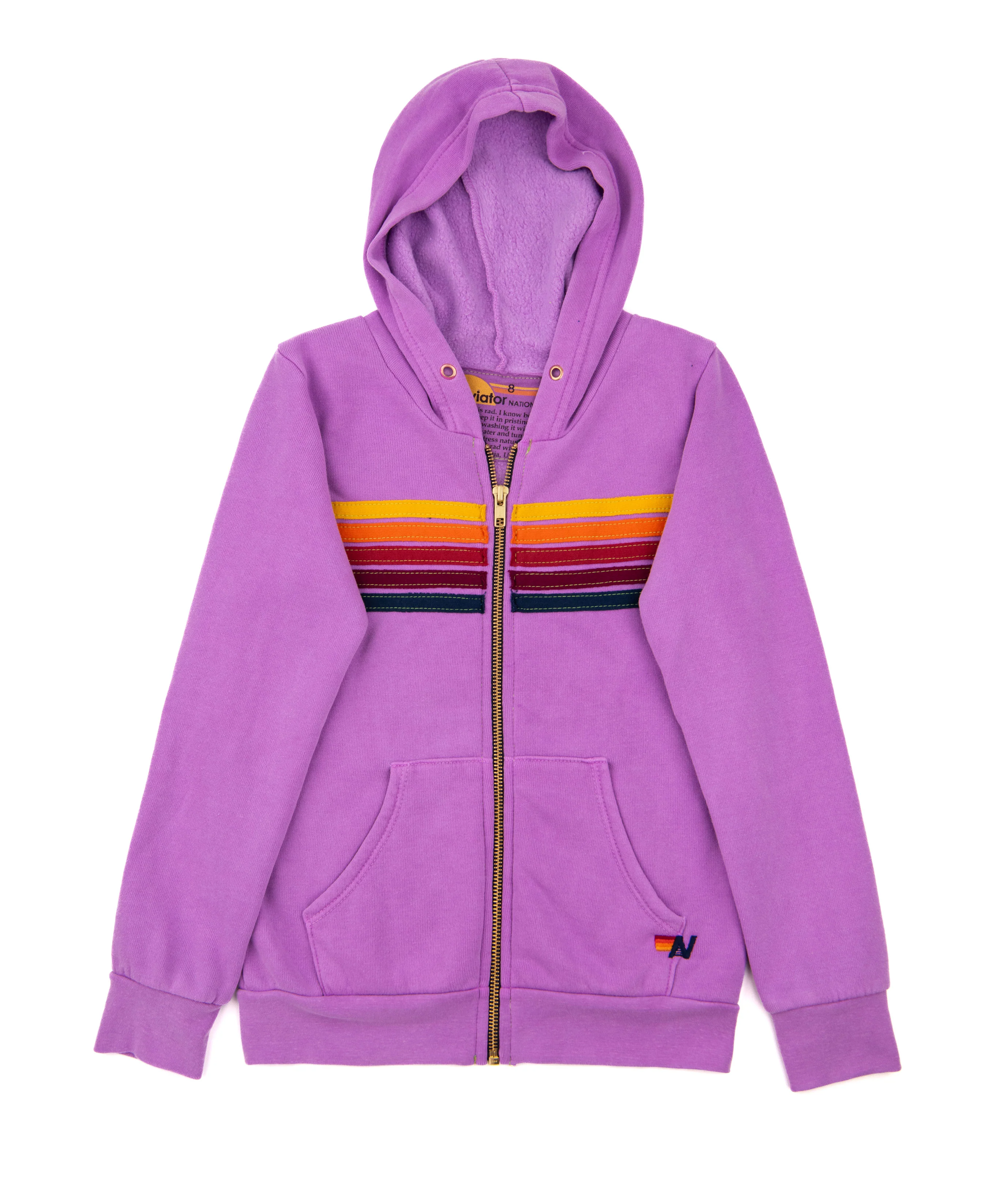 Aviator Nation Kids 5 Stripe Zip Hoodie - Image 8