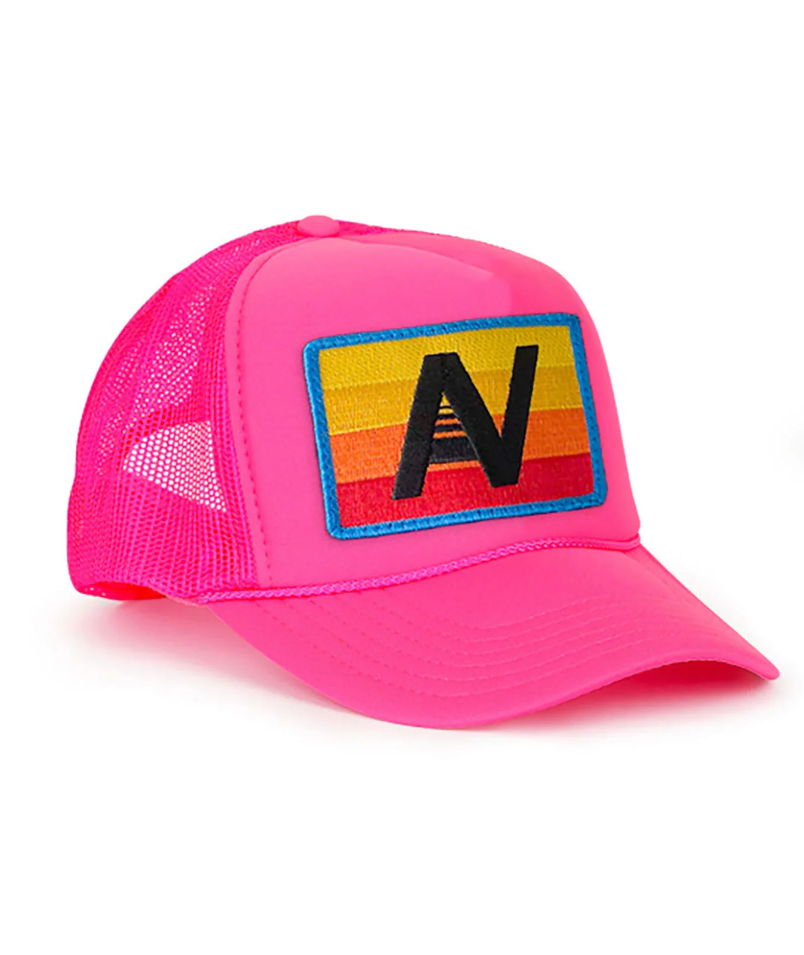 Aviator Nation Logo Rainbow Vintage Trucker - Image 5