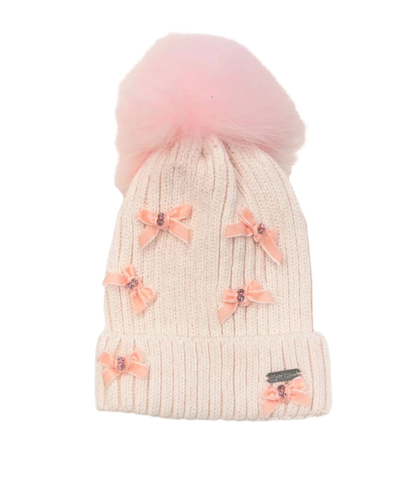 Bari Lynn Velour Bows Winter Hat