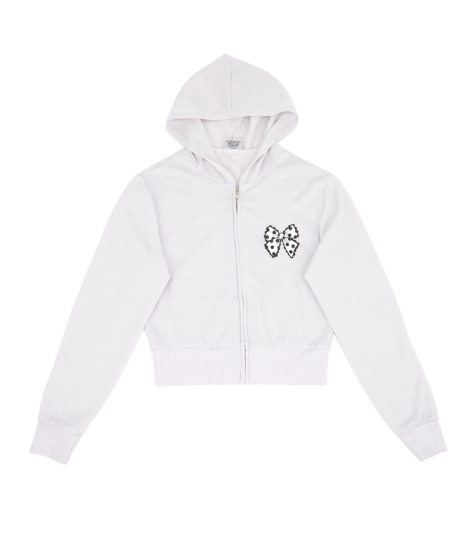 Firehouse Girls Polka Dot Bow Zip Hoodie Clay