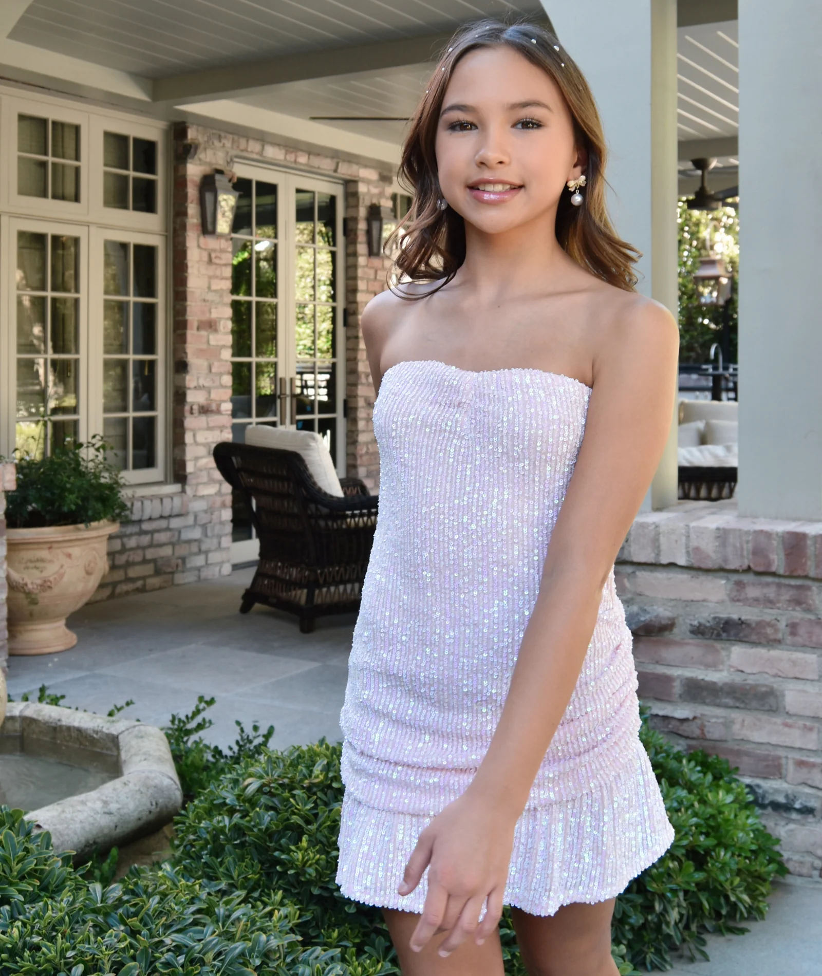 Katie J NYC Girls Estelle Sequin Dress - Image 3