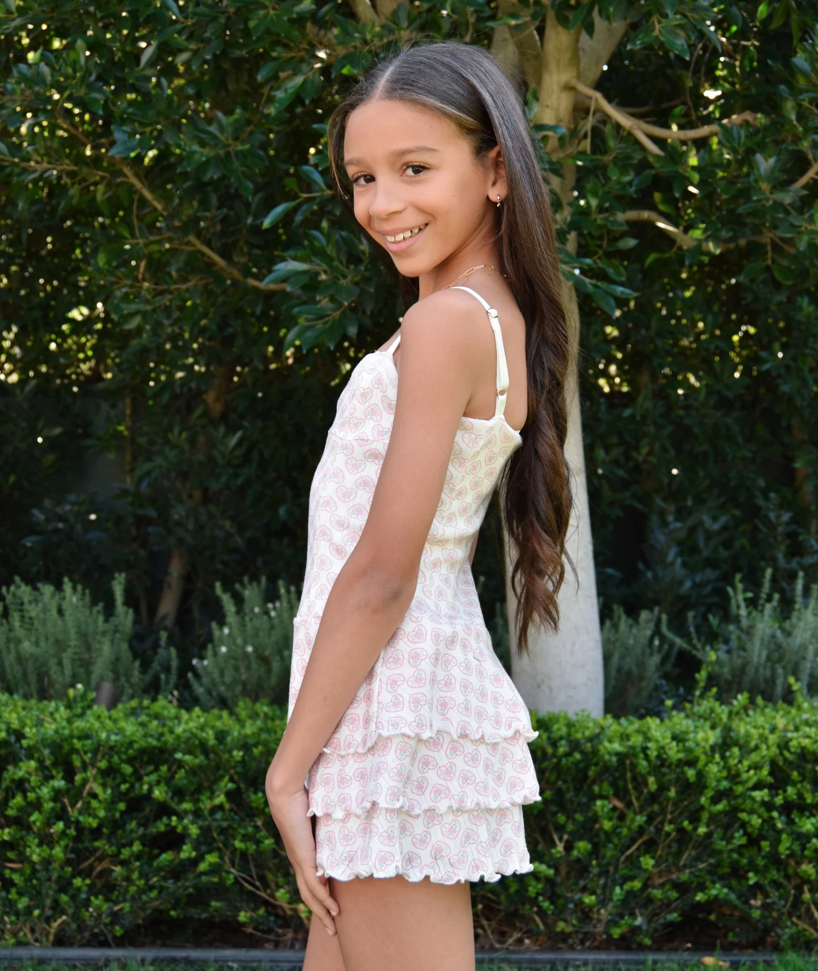Katie J NYC Girls Felicity Dress Pico Edge Heart - Image 3