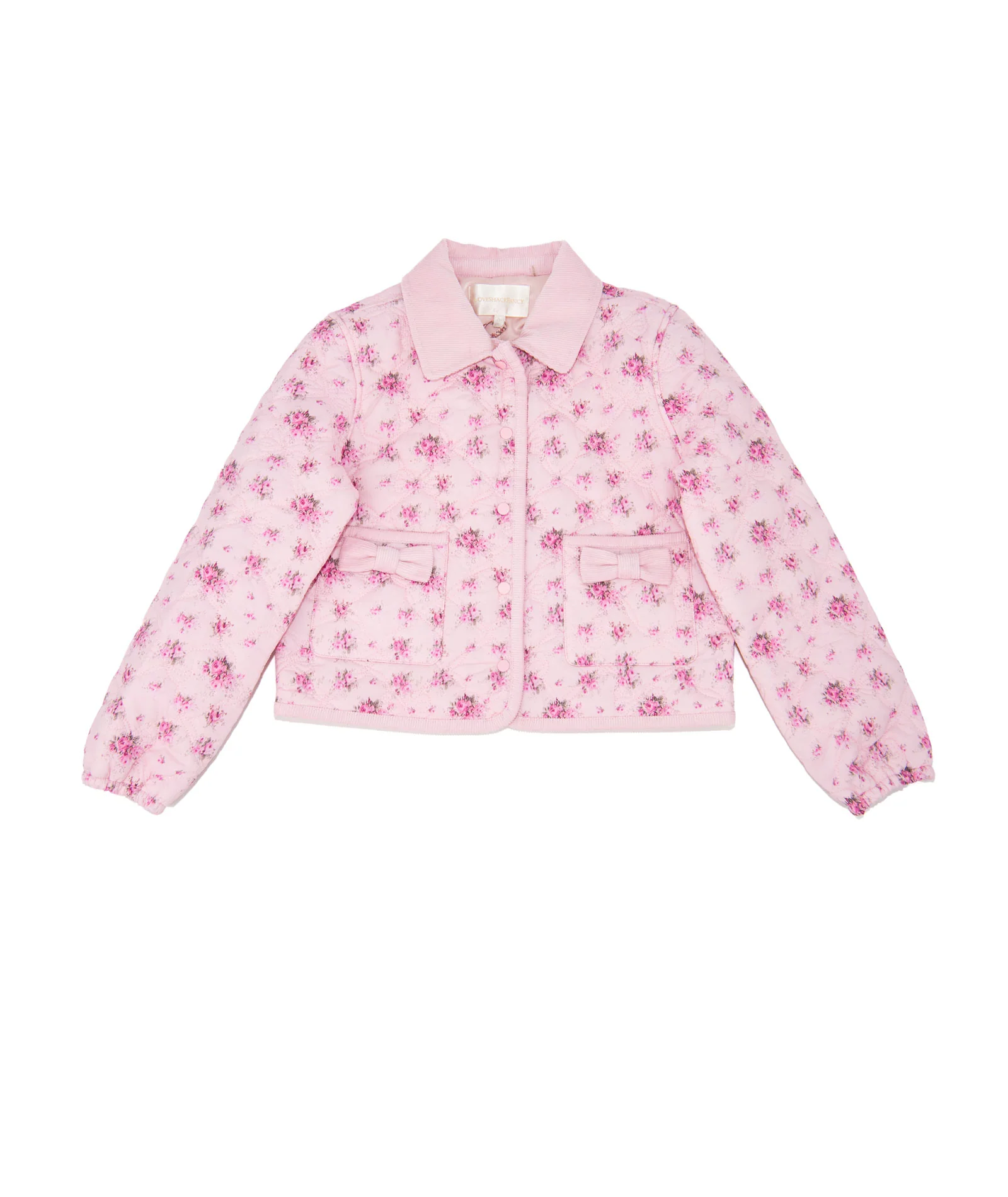 Love Shack Fancy Girls Aubrina Jacket Raspberry Fields - Image 4