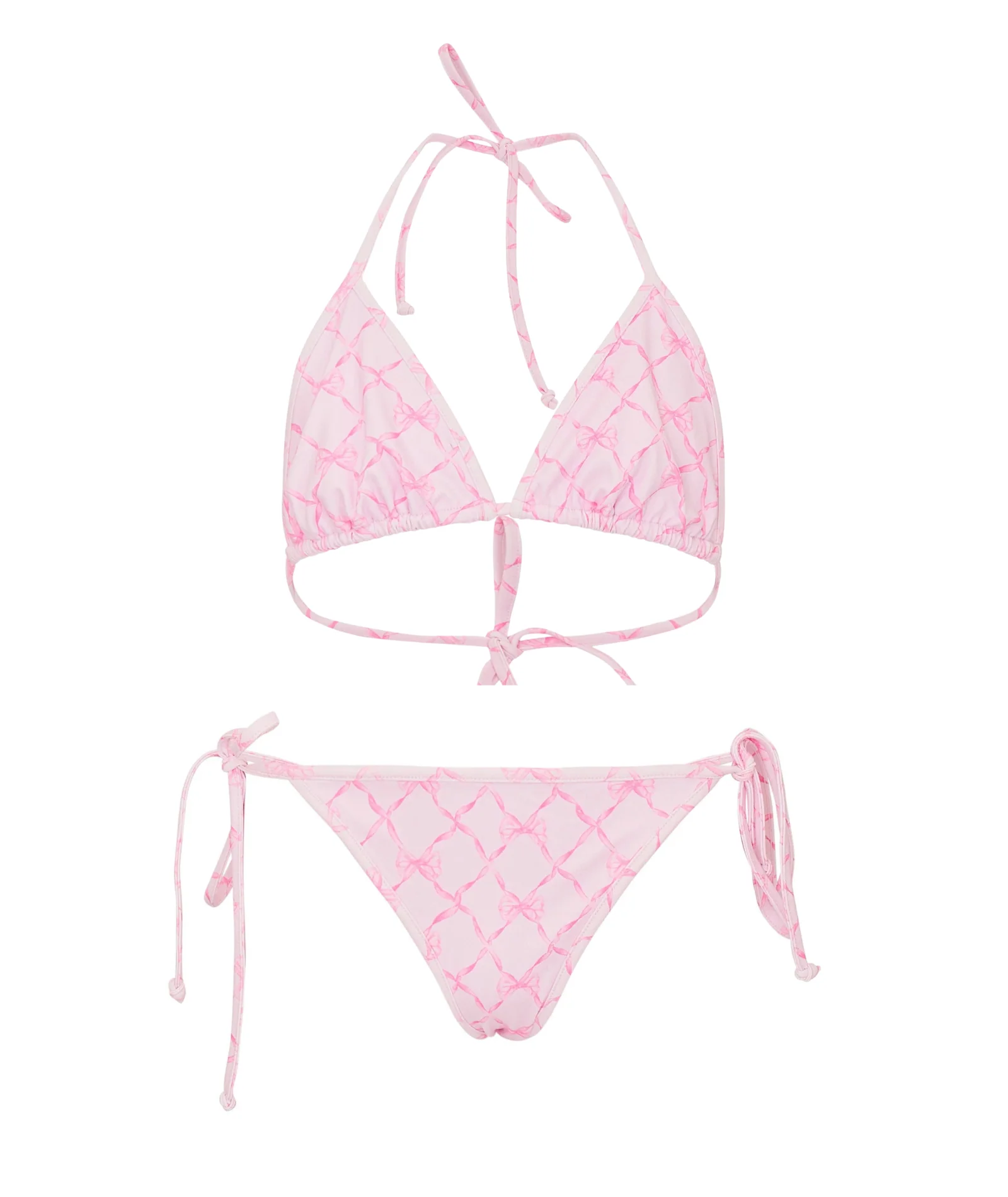 Love Shack Fancy Girls Dannie Bikini Pink Peppermint