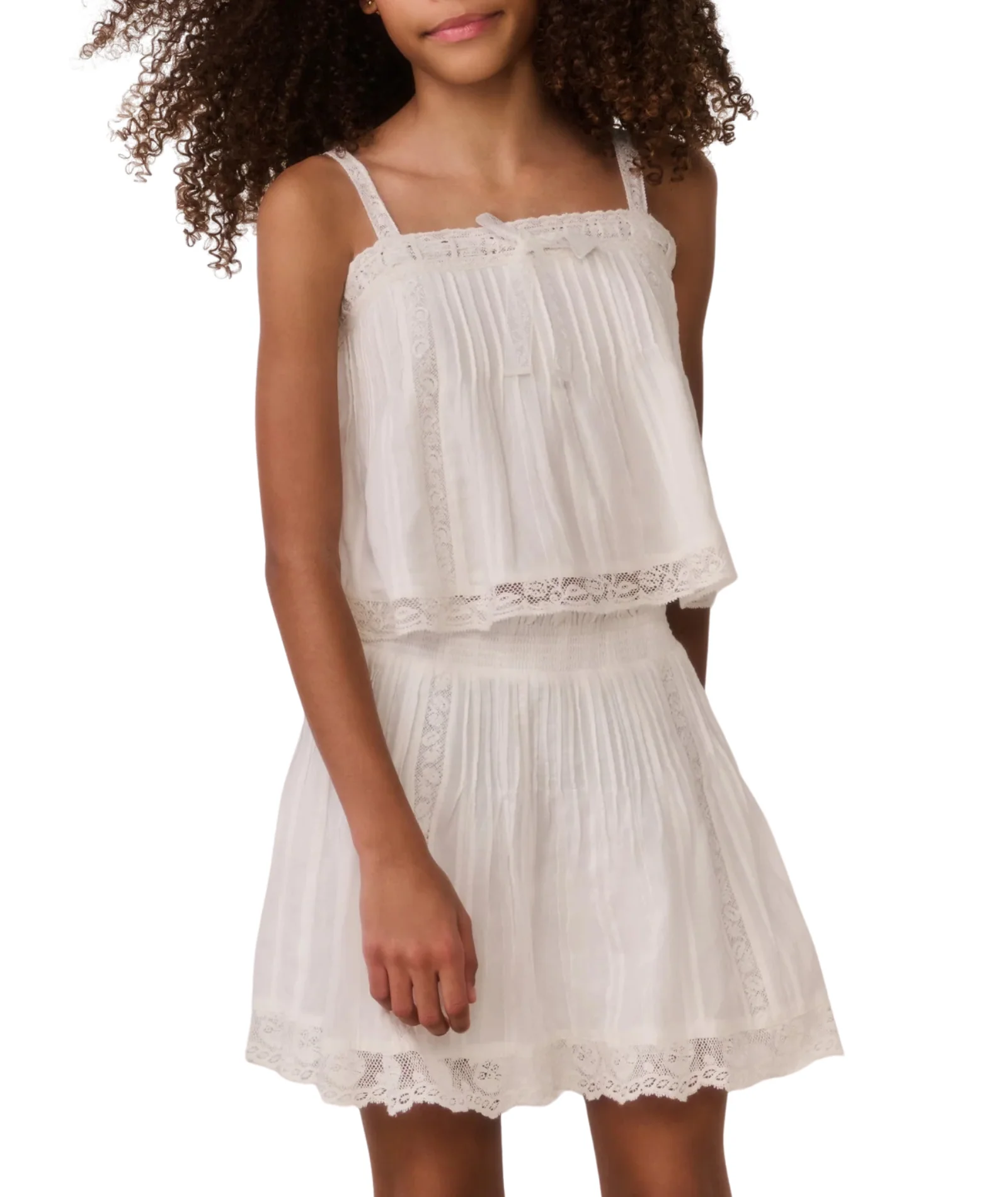Love Shack Fancy Girls Solena Skirt White - Image 2