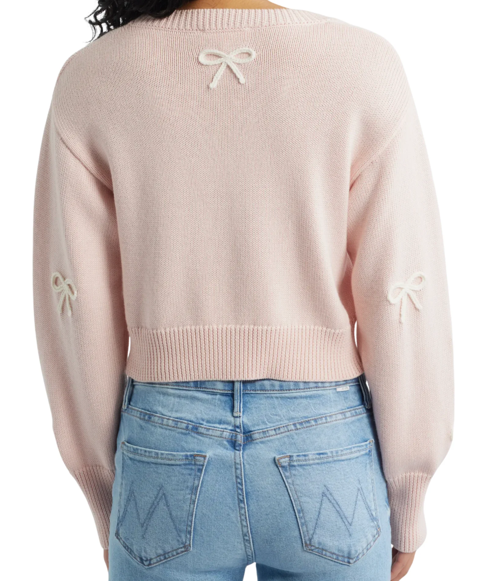 Love Shack Fancy Women Francette Cardigan Petal Meringue - Image 2