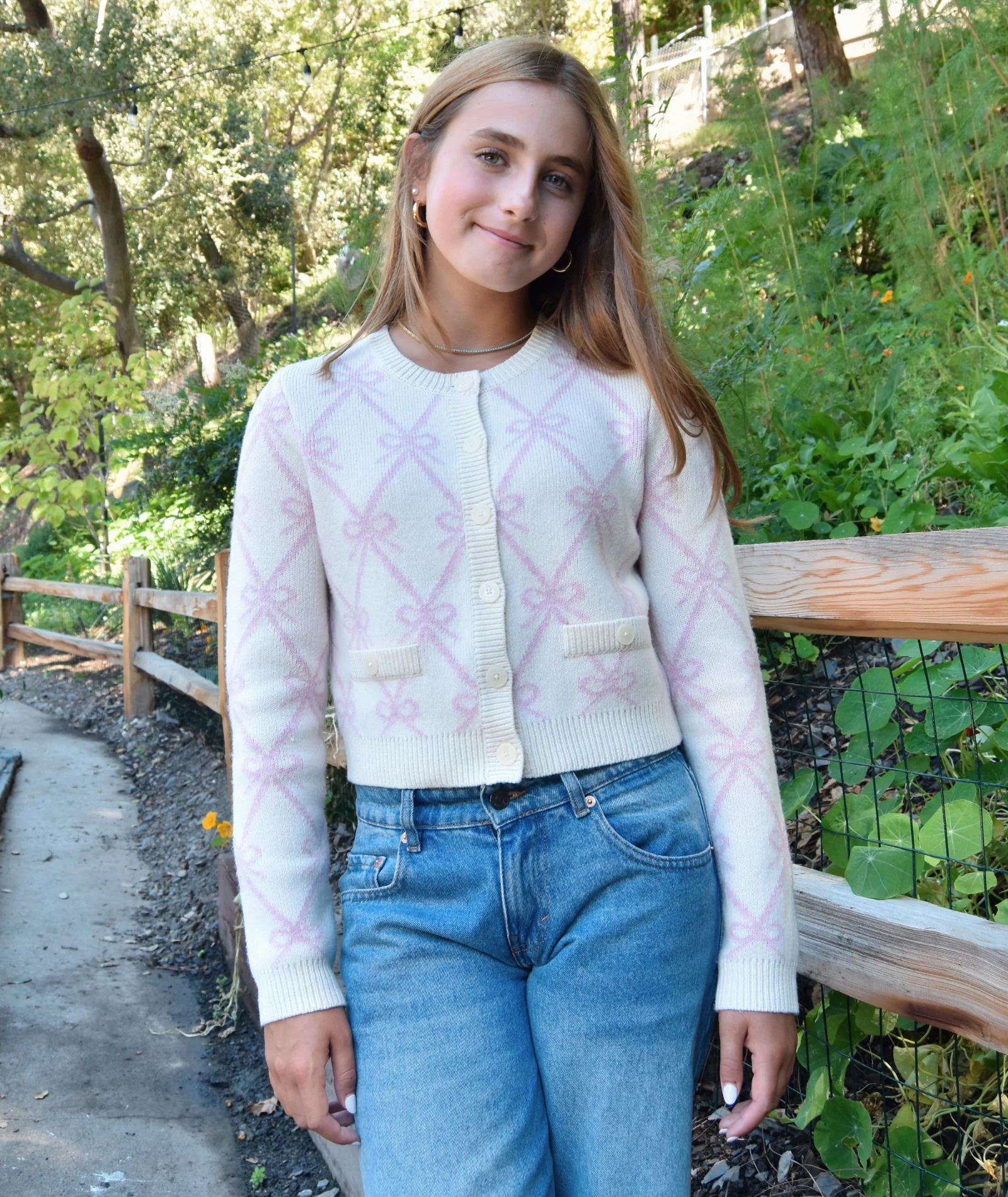 Love Shack Fancy Women Veronika Cardigan Milk Rose