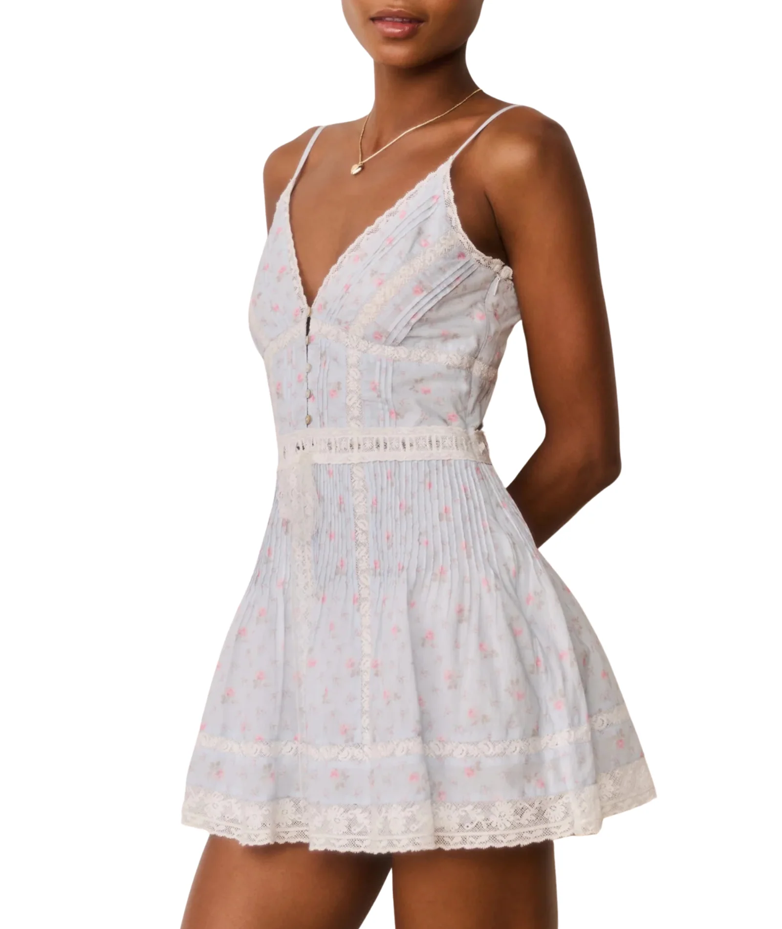 Love Shack Fancy Women Zirelle Dress Chapparal Blue - Image 2