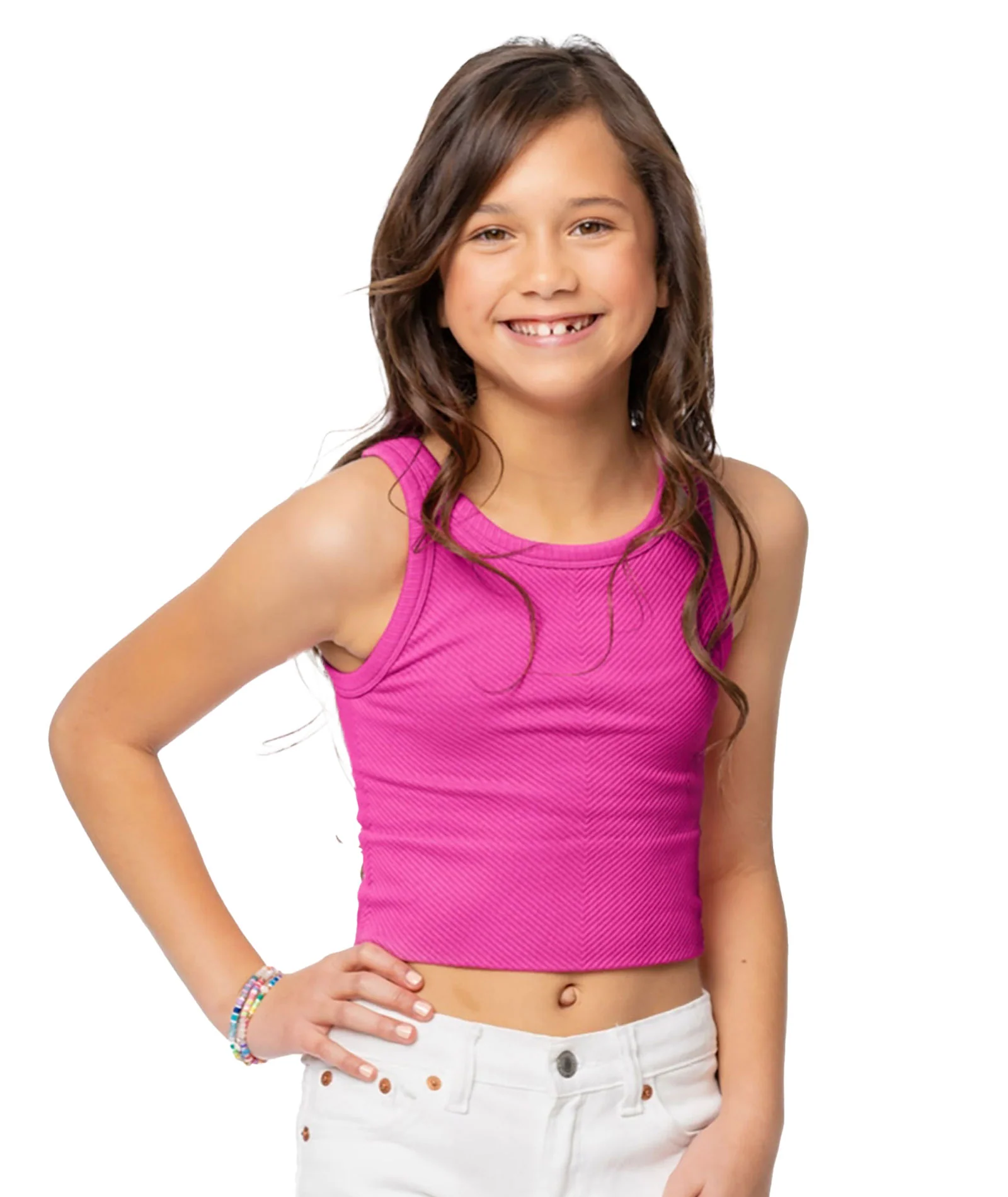 Malibu Sugar Girls Chevron Crop Tank