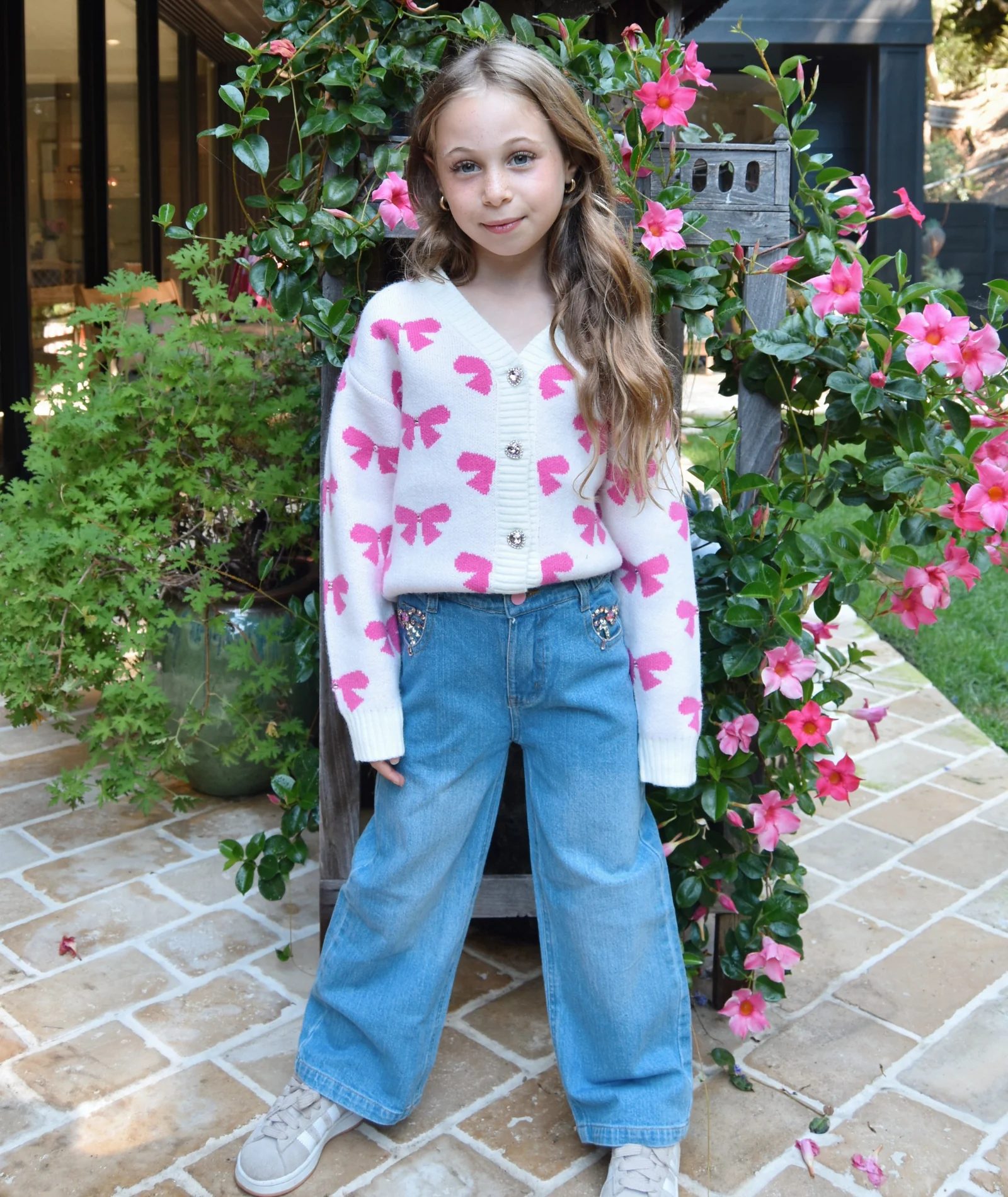 Mini Dreamers Girls Maya Bow Cardigan