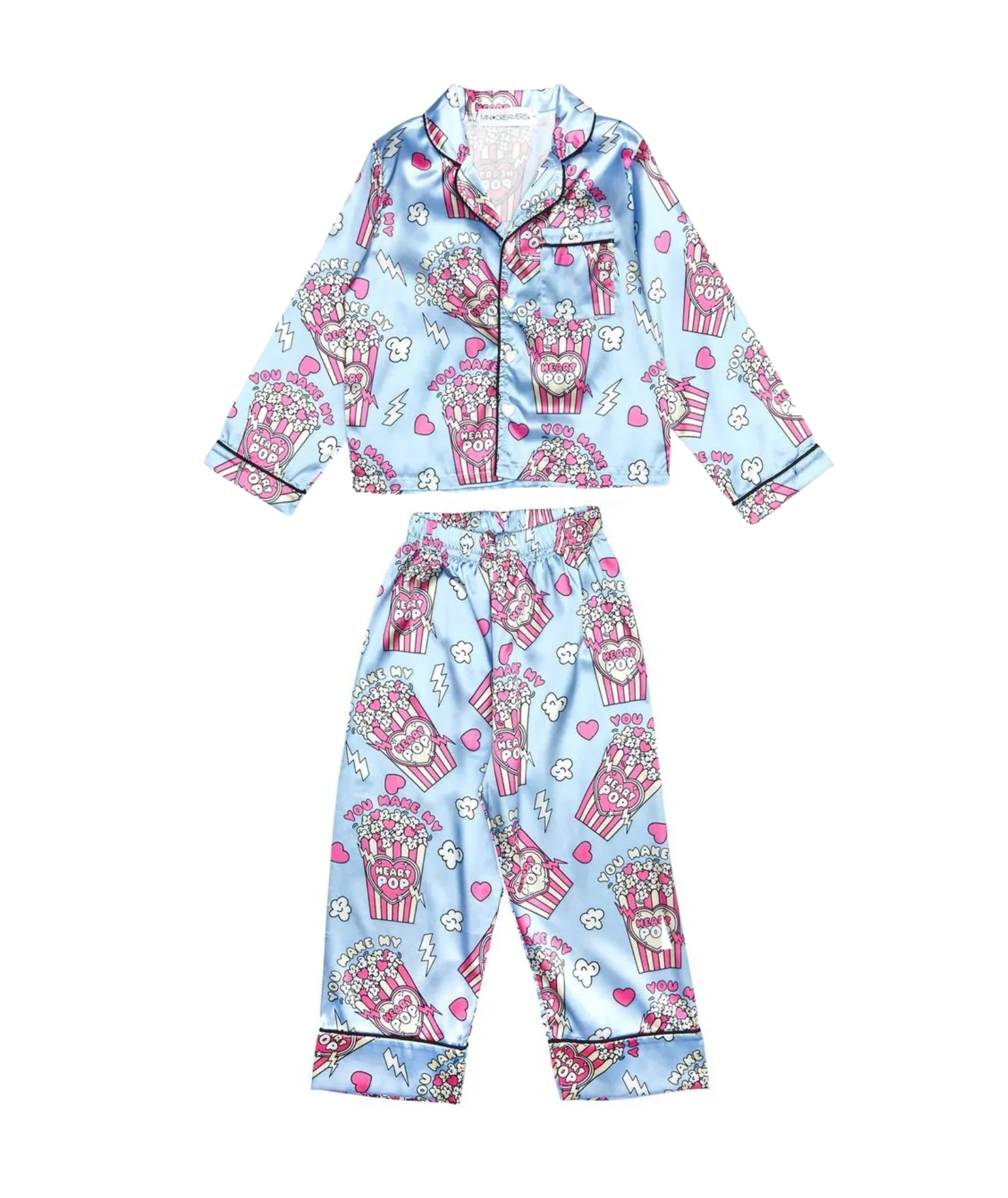 Mini Dreamers Girls Popcorn Lover Silky Set - Image 2