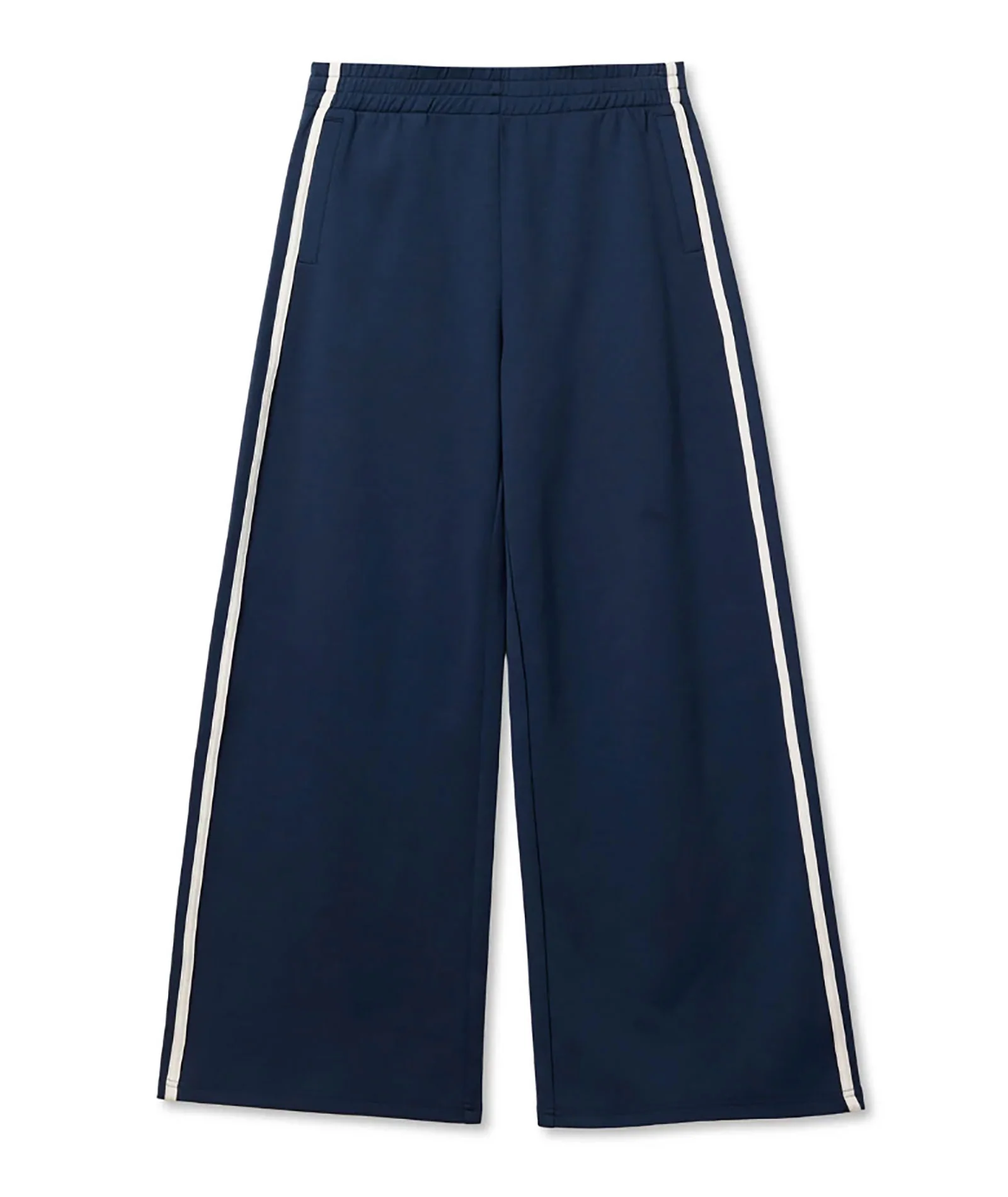 Perfect White Tee Women Mikos Travel Wide Leg Sweatpants