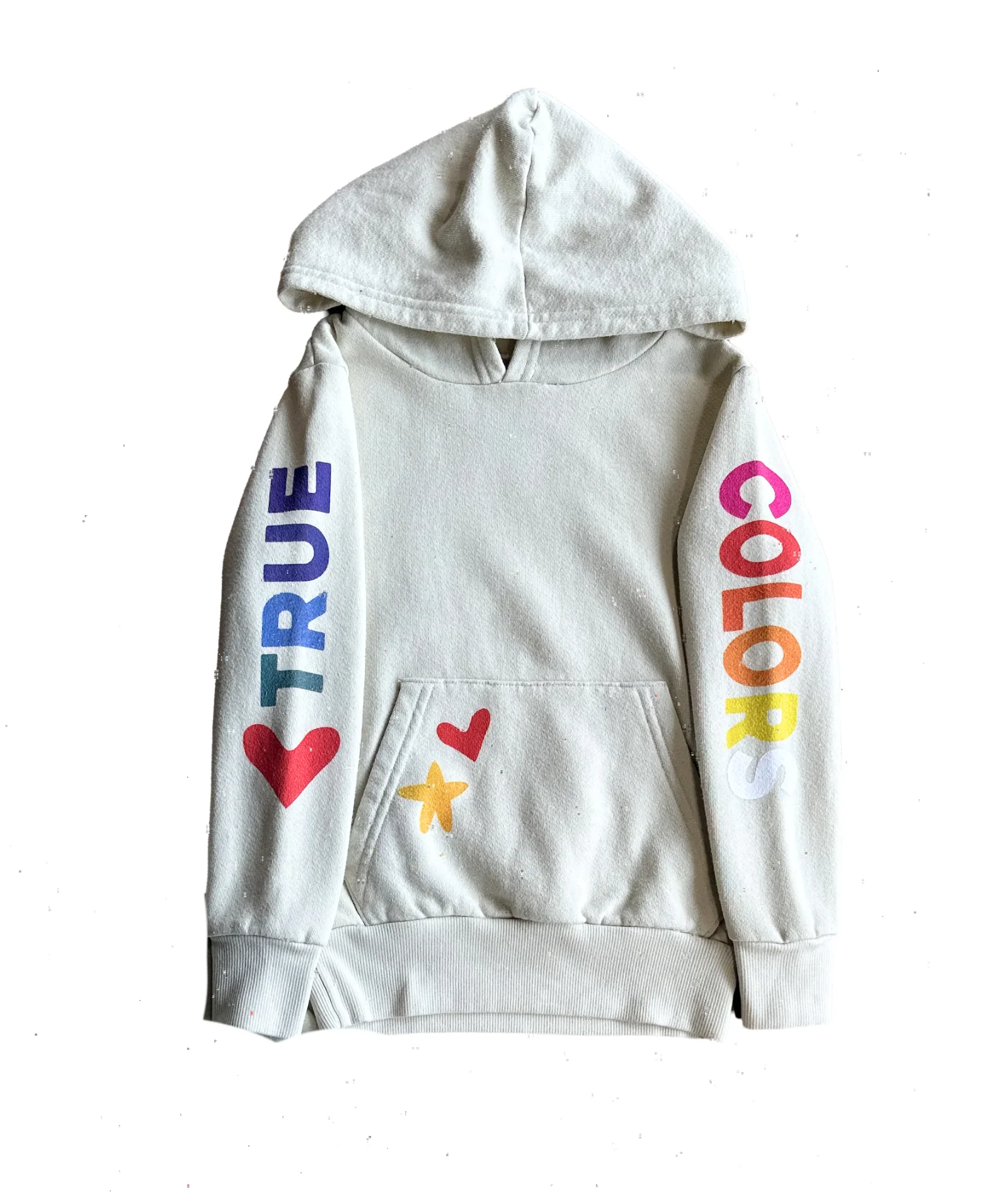 Rowdy Sprout Girls True Colors Hoodie Bone