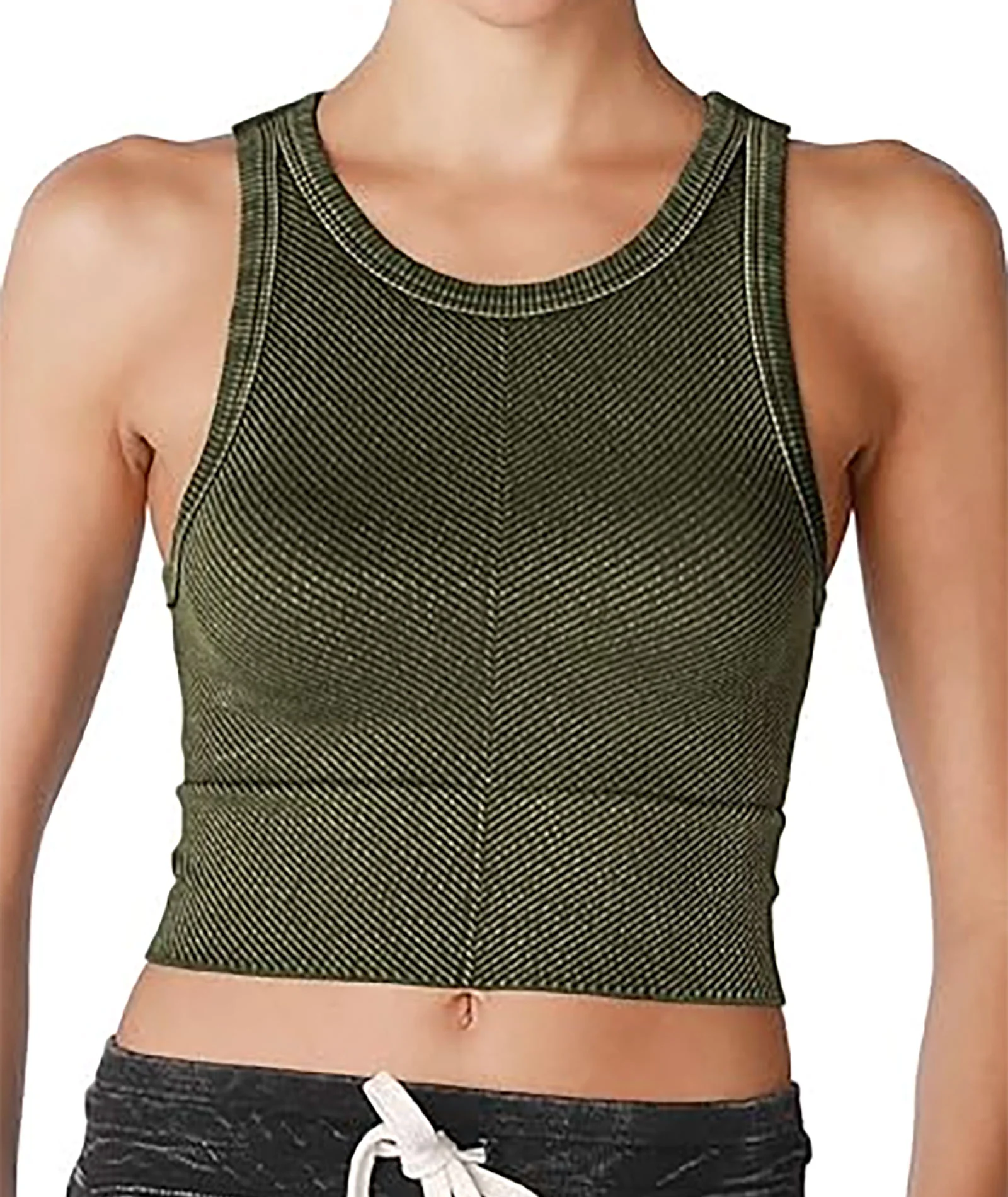 Sawyer Chevron Highneck Crop Top Women - Image 26