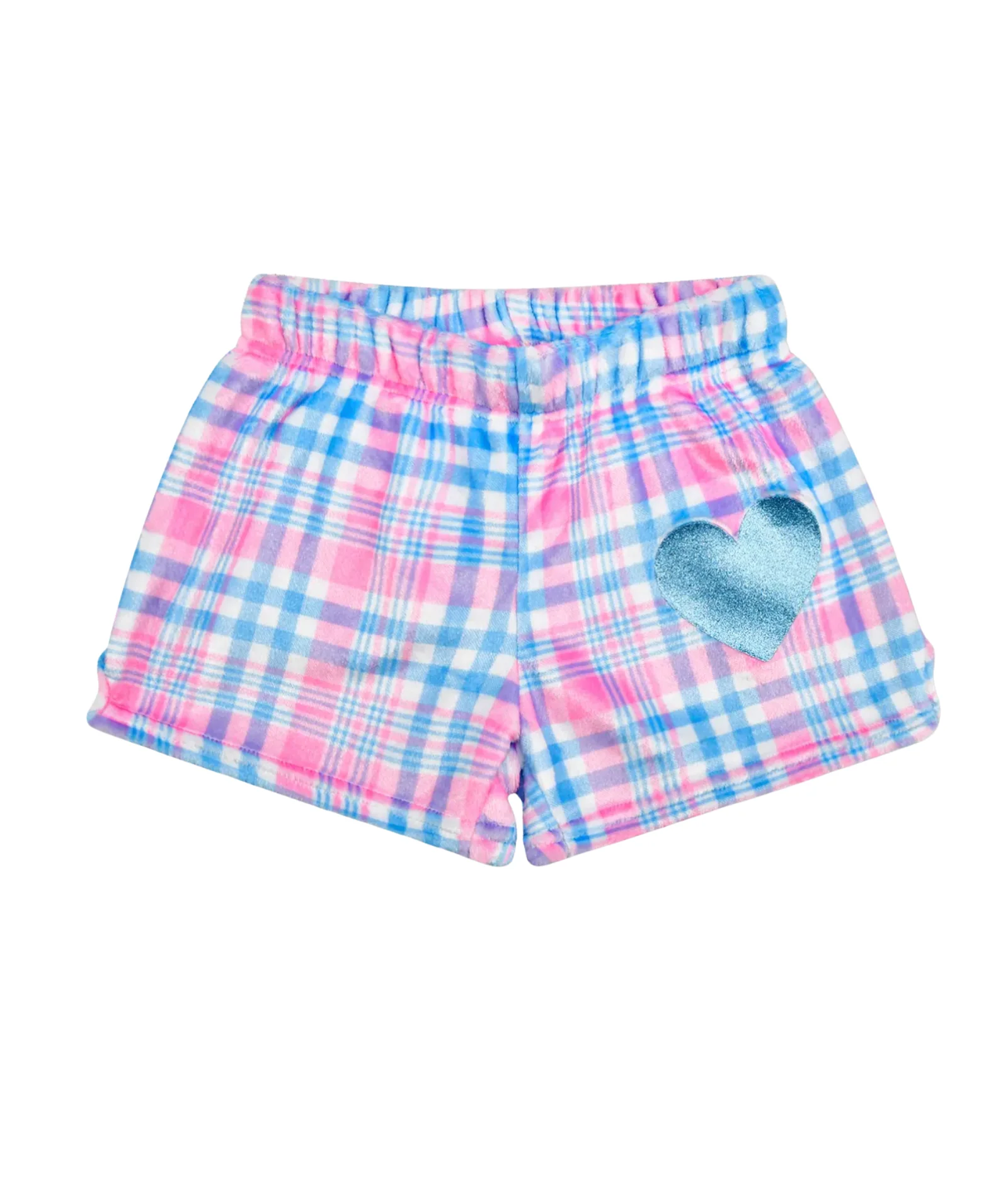 Theme Classic Pink Plaid Plush Shorts