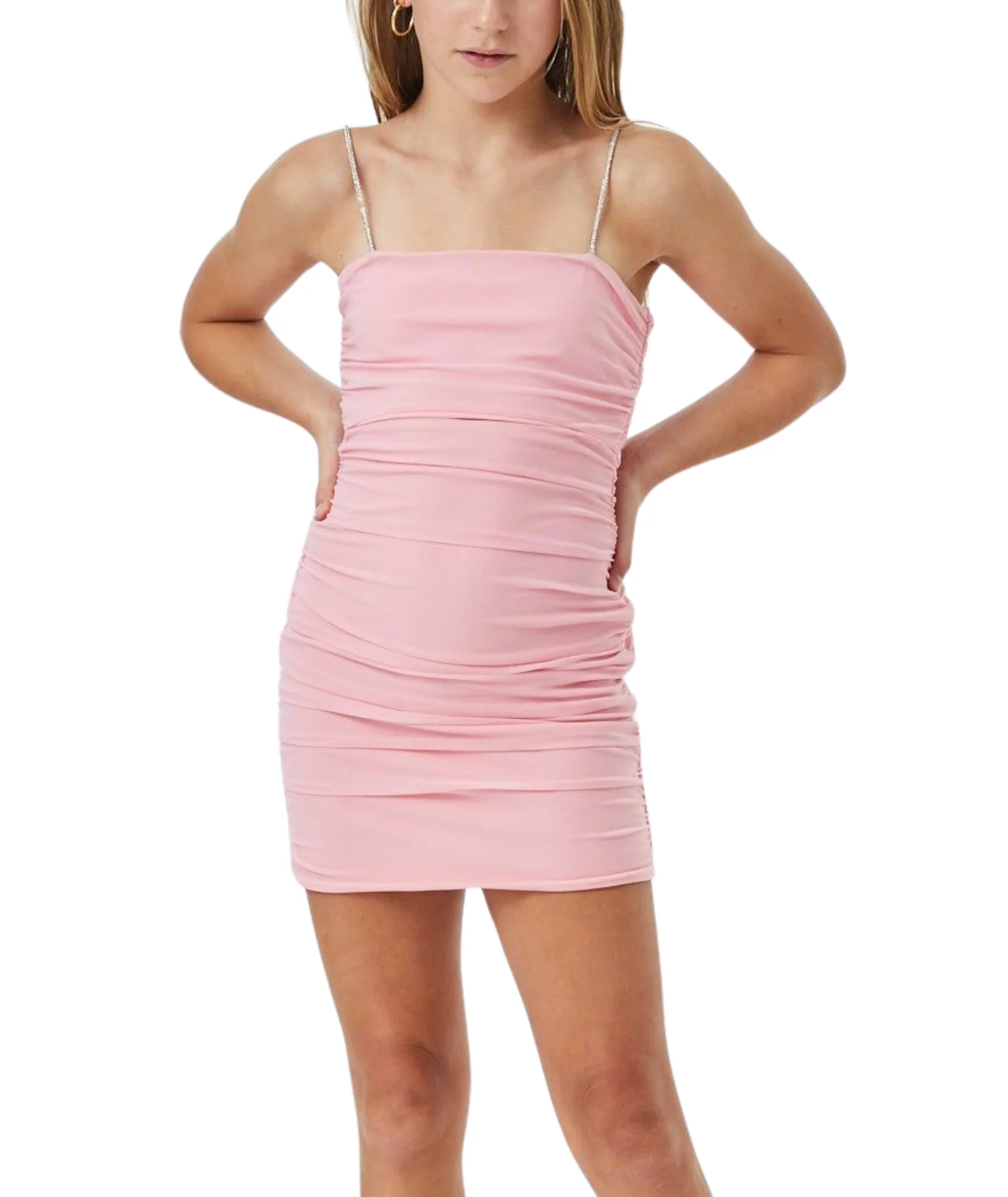 Theme Girls Liv Pastel Pink Mesh Reversible Cut Out Dress - Image 5